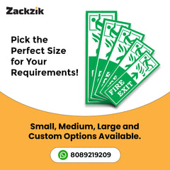 ZackzikFire Exit Sign Boards – Glow in the Dark Safety Label