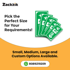 Zackzik Fire Exit Sign Boards – Emergency Exit Indication Label