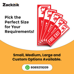 Zackzik Fire Exit Sign Boards – Quick Escape Direction Sign