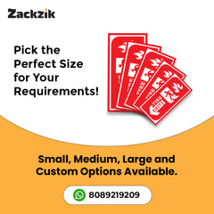 Zackzik Fire Exit Sign Boards – Emergency Exit Indication Label