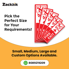 ZackzikFire Exit Sign Boards – Glow in the Dark Safety Label