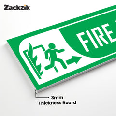 Zackzik Fire Exit Sign Boards – Clear Exit Guidance for Safety