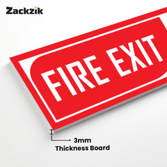 ZackzikFire Exit Sign Boards – Glow in the Dark Safety Label