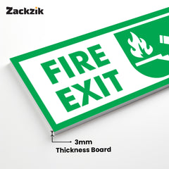 Zackzik Fire Exit Sign Boards – Essential Safety Signage