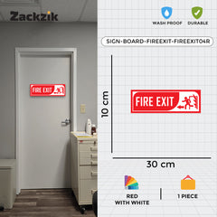 Zackzik Fire Exit Sign Boards – Quick Escape Direction Sign