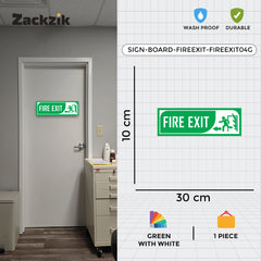 Zackzik Fire Exit Sign Boards – Quick Escape Direction Sign