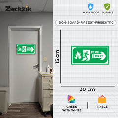 Zackzik Fire Exit Sign Boards – Durable Emergency Sign Board
