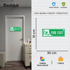 Zackzik Fire Exit Sign Boards – Clear Exit Guidance for Safety