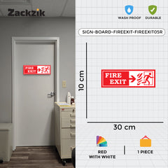 ZackzikFire Exit Sign Boards – Glow in the Dark Safety Label