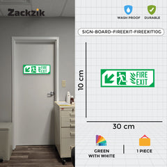 Zackzik Fire Exit Sign Boards– For Office and Building Use