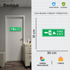 Zackzik Fire Exit Sign Boards – Emergency Escape Route Sign