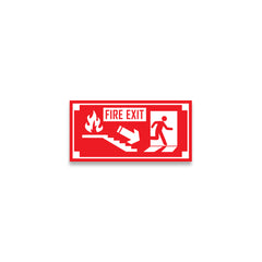 Zackzik Fire Exit Sign Boards – Safety Arrow Direction Sign