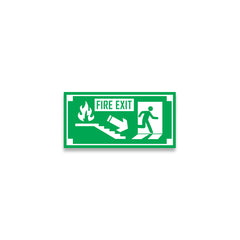 Zackzik Fire Exit Sign Boards – Safety Arrow Direction Sign