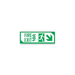 Zackzik Fire Exit Sign Boards – Easy to Read Safety Sticker