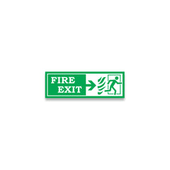 ZackzikFire Exit Sign Boards – Glow in the Dark Safety Label