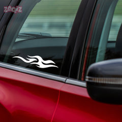 Racing Flame Bumper Car Decal – Eye-Catching Flame Sticker for Vehicle Decoration