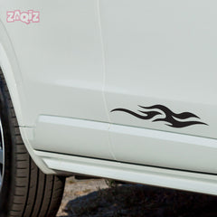 Racing Flame Bumper Car Decal – Eye-Catching Flame Sticker for Vehicle Decoration