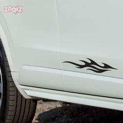 Black Flame Bumper Sticker – Long-Lasting Waterproof Vinyl Decal