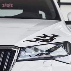 Flame Bumper Car Sticker – Stylish Black Flame Design for Cars and Bikes