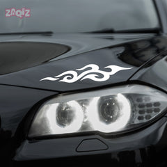 Decorative Curved Flame Bumper Stickers – Stylish Flame Vinyl for Motorcycles and Cars