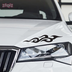 Decorative Curved Flame Bumper Stickers – Stylish Flame Vinyl for Motorcycles and Cars