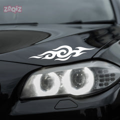 Swirl Flame Bumper Stickers – Enhance Your Car or Bike with a Sporty Flame Look