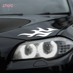 Black Flame Bumper Sticker – Long-Lasting Waterproof Vinyl Decal