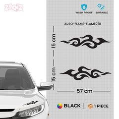 Decorative Curved Flame Bumper Stickers – Stylish Flame Vinyl for Motorcycles and Cars