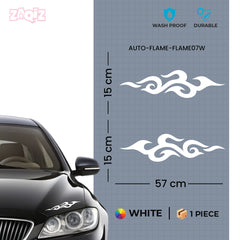 Decorative Curved Flame Bumper Stickers – Stylish Flame Vinyl for Motorcycles and Cars