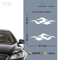 Flame Bumper Sticker for Cars and Bikes – Stylish Racing Flame Design