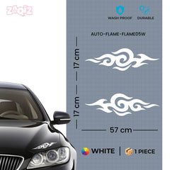 Swirl Flame Bumper Stickers – Enhance Your Car or Bike with a Sporty Flame Look