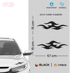 Flame Bumper Sticker for Cars and Bikes – Stylish Racing Flame Design