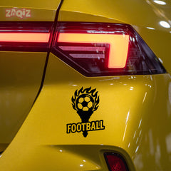 Football Ball Silhouette Car Sticker | Scratch-Resistant Vinyl