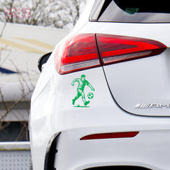 Football Player Vinyl Car Sticker – Weatherproof Rear Glass Decal