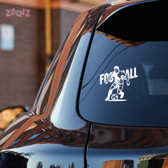 Football Player Graphic Car Sticker | High-Quality Outdoor Vinyl