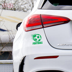 Minimal Football Ball Car Sticker – Clean Sport Vinyl