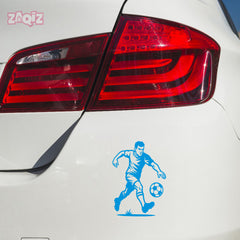 Football Player Vinyl Car Sticker – Weatherproof Rear Glass Decal