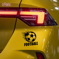 Minimal Football Ball Car Sticker – Clean Sport Vinyl
