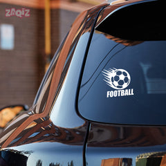 Minimal Football Ball Car Sticker – Clean Sport Vinyl