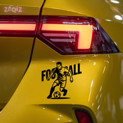 Football Player Graphic Car Sticker | High-Quality Outdoor Vinyl