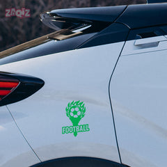 Football Ball Silhouette Car Sticker | Scratch-Resistant Vinyl