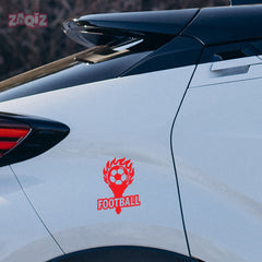 Football Ball Silhouette Car Sticker | Scratch-Resistant Vinyl