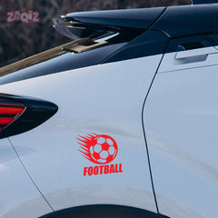 Minimal Football Ball Car Sticker – Clean Sport Vinyl