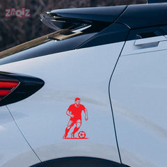 Football Player Car Sticker – High-Quality Vinyl for Vehicles