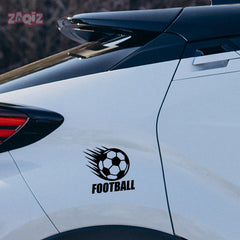 Minimal Football Ball Car Sticker – Clean Sport Vinyl