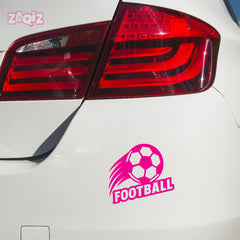 Premium Football Ball Car Decal | Weatherproof Rear Windshield Sticker