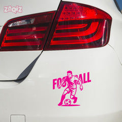 Football Player Graphic Car Sticker | High-Quality Outdoor Vinyl