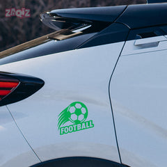 Premium Football Ball Car Decal | Weatherproof Rear Windshield Sticker