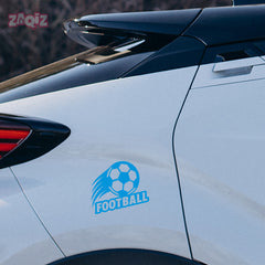 Premium Football Ball Car Decal | Weatherproof Rear Windshield Sticker