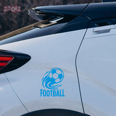 Football Logo Car Sticker – Scratch-Resistant Exterior Vinyl